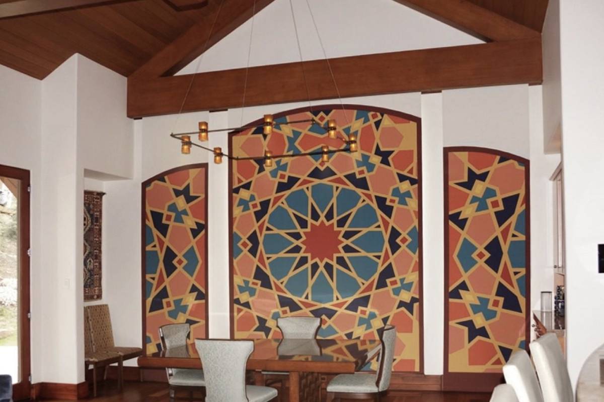 Insolroll® Printed Window Shades featuring a mural design in a home near Black Hills, SD
